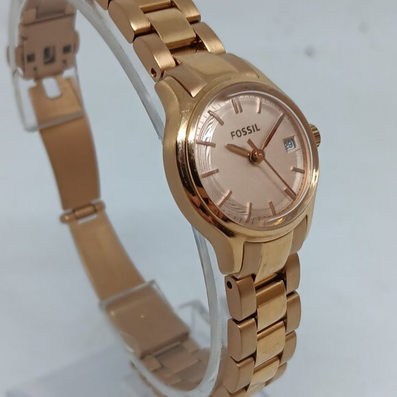 Fossil ES3167 Women's 24mm Rose Gold Stainless Steel Japanese Quartz Date Watch - Picture 4 of 11